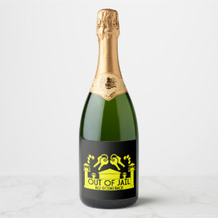 Out Of Jail Prison Release Gift Sparkling Wine Label
