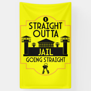 Out Of Jail Prison Release Gift Two-Tone Coffee Mu Banner