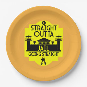 Out Of Jail Prison Release Gift Two-Tone Coffee Mu Paper Plate