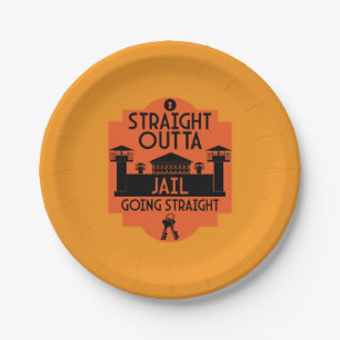 Out Of Jail Prison Release Gift Two-Tone Coffee Mu Paper Plate