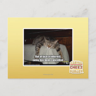 Out of lack of interest postcard