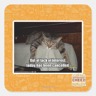Out of lack of interest square sticker