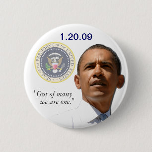 Out of many we are one - President Obama 2 Inch Round Button
