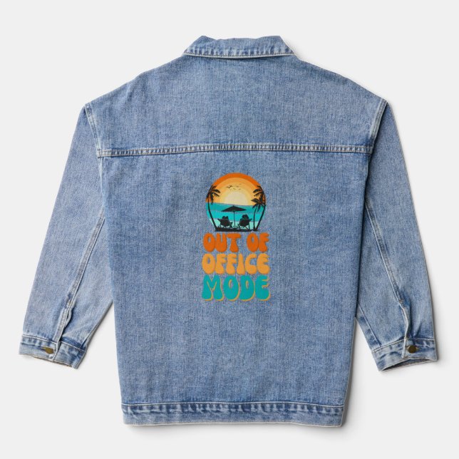 Out of Office Mode Denim Jacket (Back)