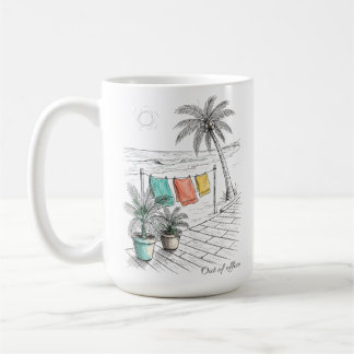 Out Of Office Tropical Beach Vacation Coffee Mug