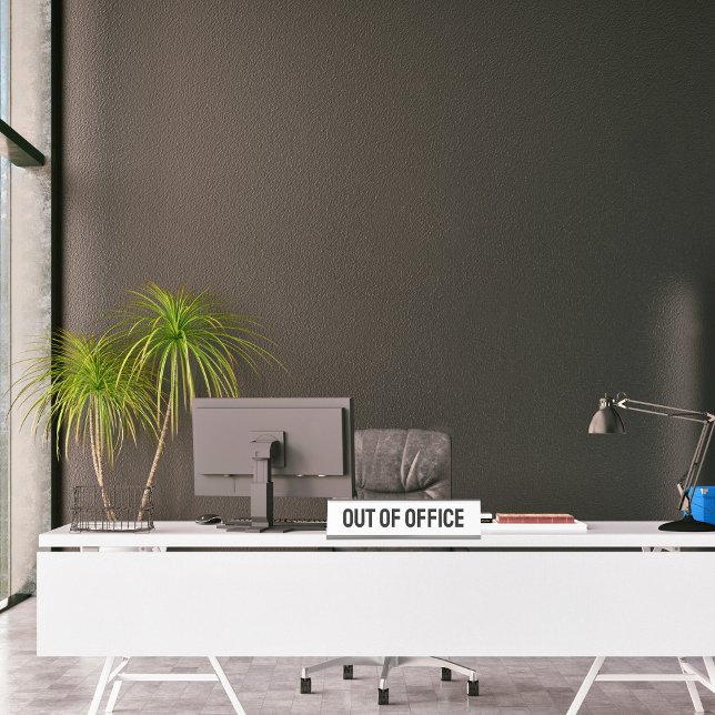Out Of Office White Desk Name Plate (Creator Uploaded)