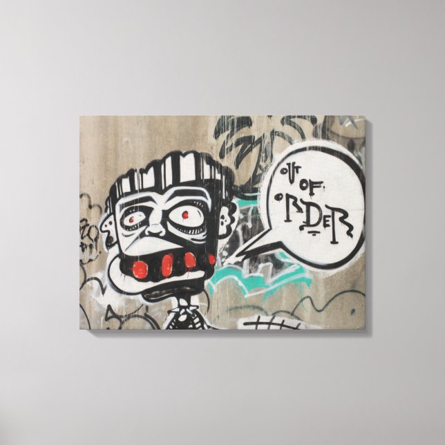 Out Of Order Graffiti Canvas Print (Front)