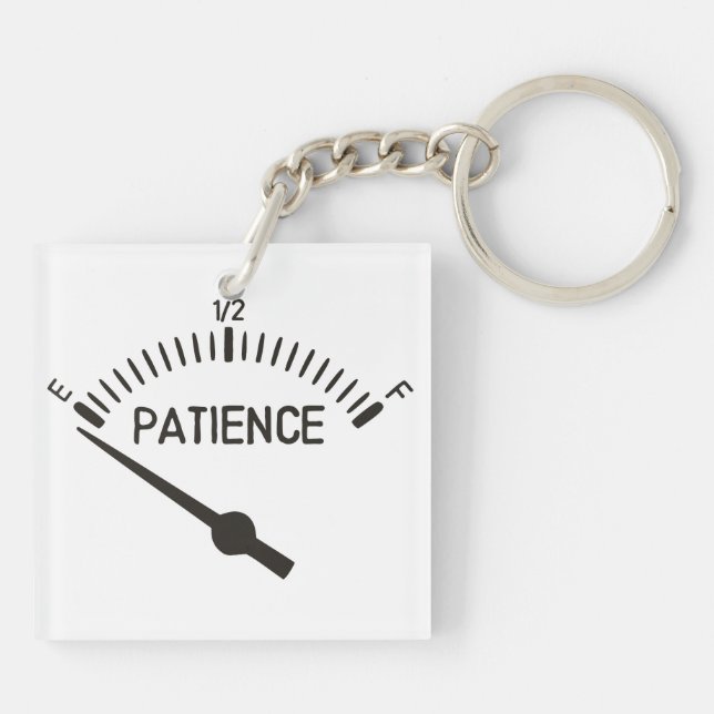 Out of Patience Gas Gauge Keychain (Back)