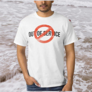 Out Of Service Red Strike Warning Tee