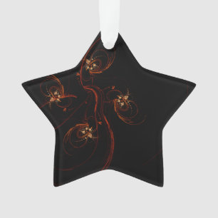 Out of the Dark Abstract Art Acrylic Star Ornament