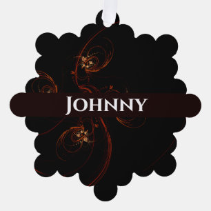 Out of the Dark Abstract Art Ornament Card