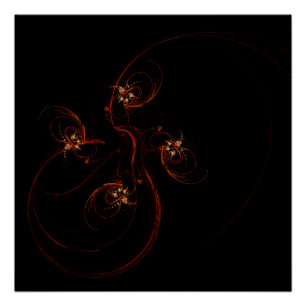 Out of the Dark Abstract Art Poster