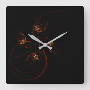 Out of the Dark Abstract Art Square Square Wall Clock