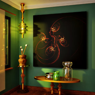 Out of the Dark Abstract Art Wrapped Canvas Print
