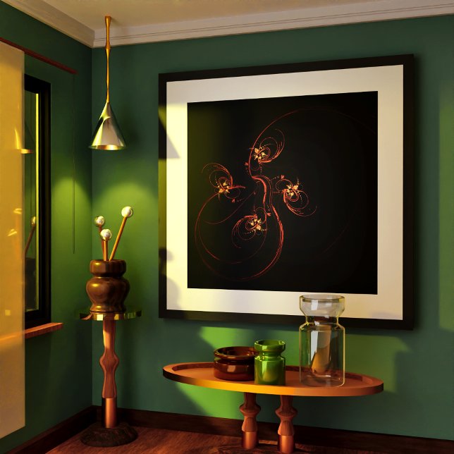 Out of the Dark Modern Minimalistic Abstract Art Poster (Out of the Dark Abstract Art Poster)