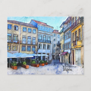 Out of the way Cafe Viseu Portugal Postcard