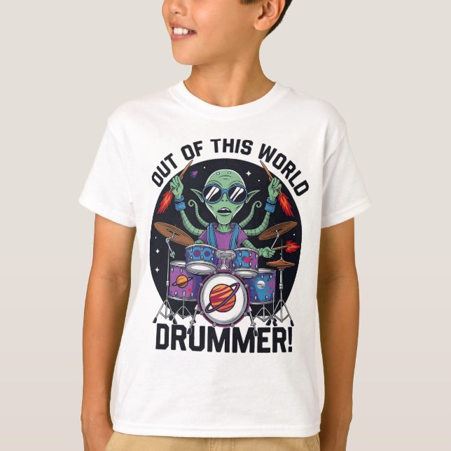 OUT OF THE WORLD DRUMMER T-Shirt (Front)