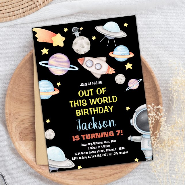 Out of this world birthday Birthday Invitations (Out of this world birthday Birthday Invitations)