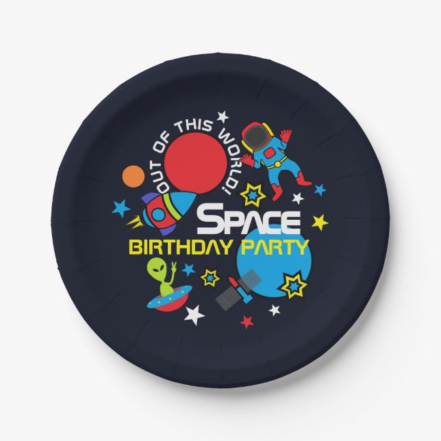Out of this World!, Birthday Paper Plate (Front)