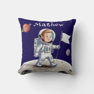 Out-Of-This-World Birthday Party - Astronaut Theme Throw Pillow