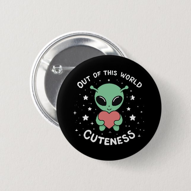 Out of This World Cuteness 2 Inch Round Button (Front & Back)