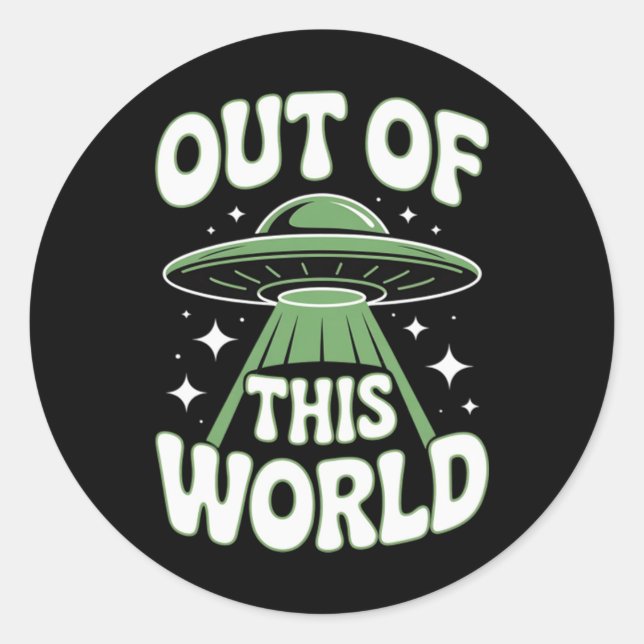 Out of This World Meme Viral Classic Round Sticker (Front)