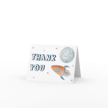 Out of This World Outer Space Thank You Card