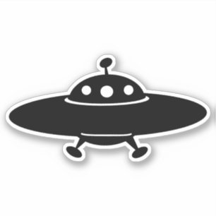 Out of This World: Retro UFO Silhouette