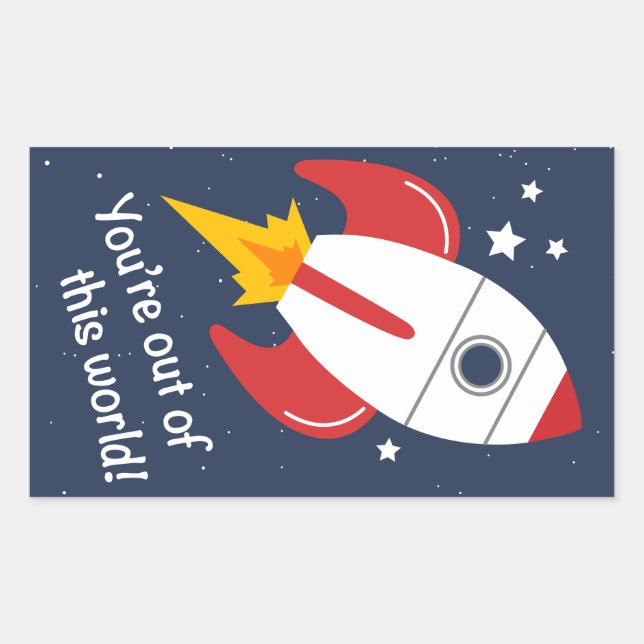 Out of This World Rocket Stickers (Front)