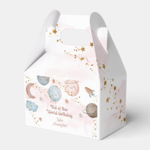 Out of this world space adventure kids birthday favor box