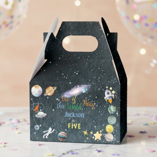 Out of this world space adventure kids birthday favor box (Creator Uploaded)