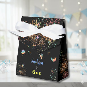 Out of this world space adventure kids birthday favor box