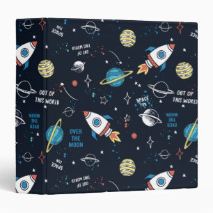 Out of This World Space Pattern Binder