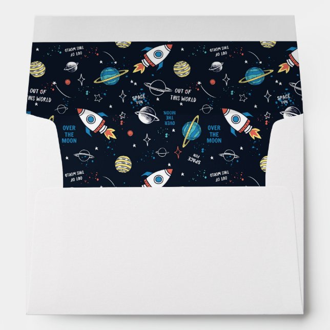 Out of This World Space Pattern Envelope (Back (Bottom))