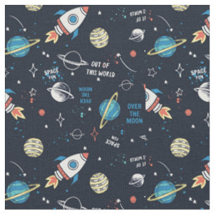 Out of This World Space Pattern Fabric