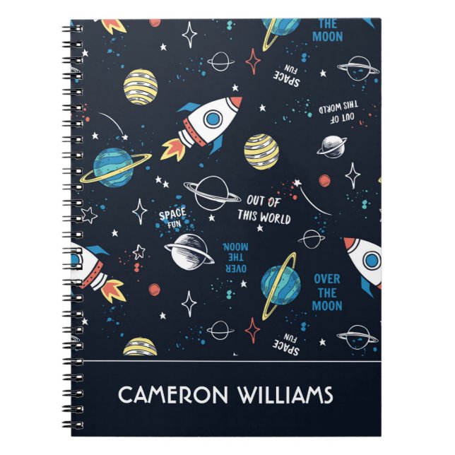 Out of This World Space Pattern Notebook (Front)