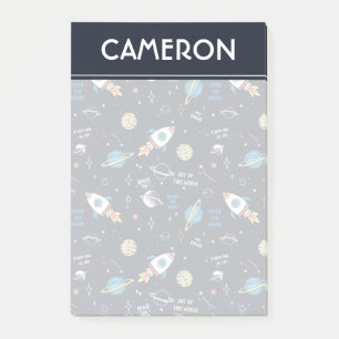 Out of This World Space Pattern Post-it Notes