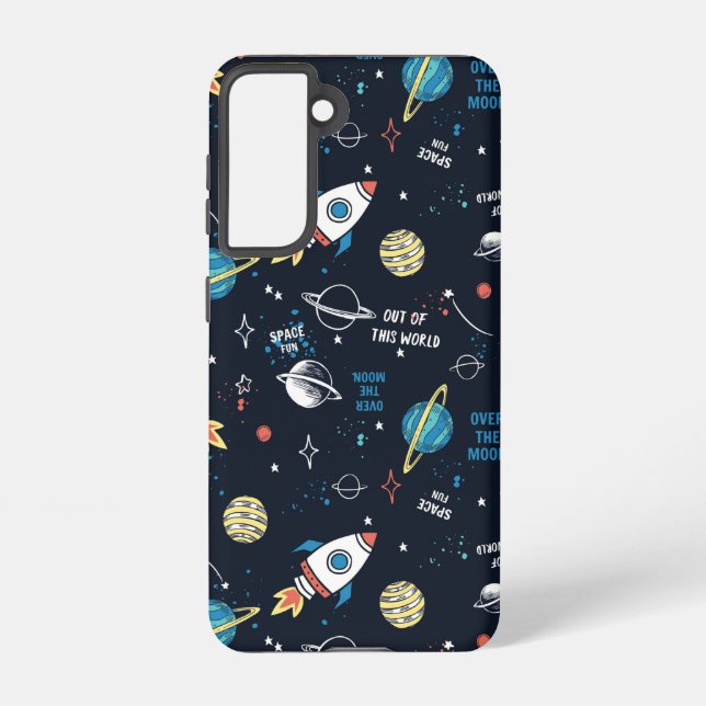 Out of This World Space Pattern Samsung Galaxy S21 Case (Back)