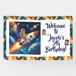 Out of this World Space Themed Boy's Birthday Banner