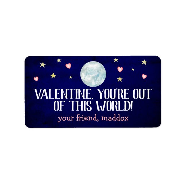 Out of This World Valentine Sticker (Front)