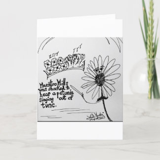 Out of Tune Petunia Greeting Card