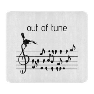 Out of Tune, toucan joining songbirds Cutting Board