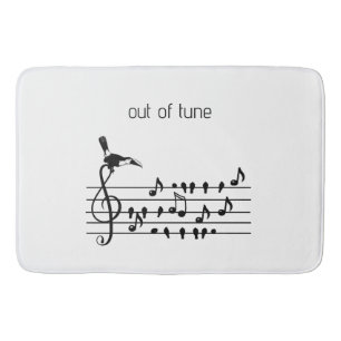 Out of Tune, Toucan & Songbirds Musical Staff Bath Mat