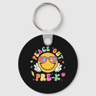 Out Pre-k Cute Groovy Last Day Of Pre-k Keychain