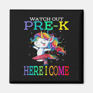 Out Pre-k Here I Come Unicorn Back To School  Magnet
