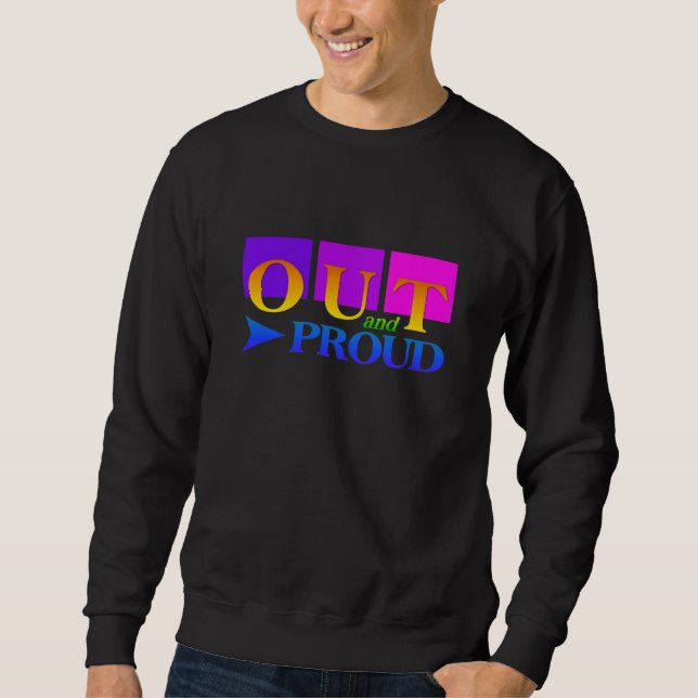 OUT & PROUD shirt - choose style & colour (Front)