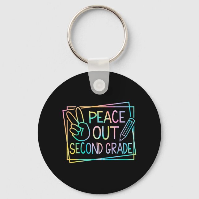 Out Second Grade Last Day Of School Summer Break 1 Keychain (Front)