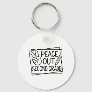 Out Second Grade Last Day Of School Summer Break Keychain