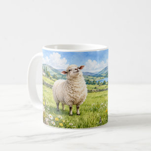 Out Standing in My Field Funny Sheep Mug