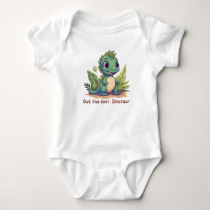 Out the door, Dinosaur Baby Bodysuit